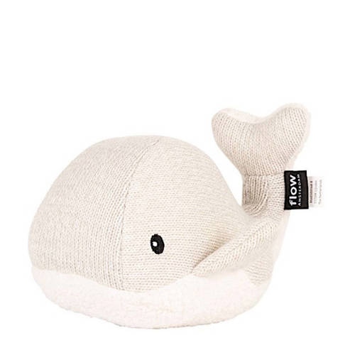 Flow Amsterdam hartslagknuffel moby grijs knuffel 24 cm