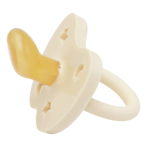Hevea fopspeen orthodontisch natuurrubber Milky White 3-36 mnd Wit