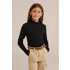 WE Fashion ribgebreide coltrui Myla zwart
