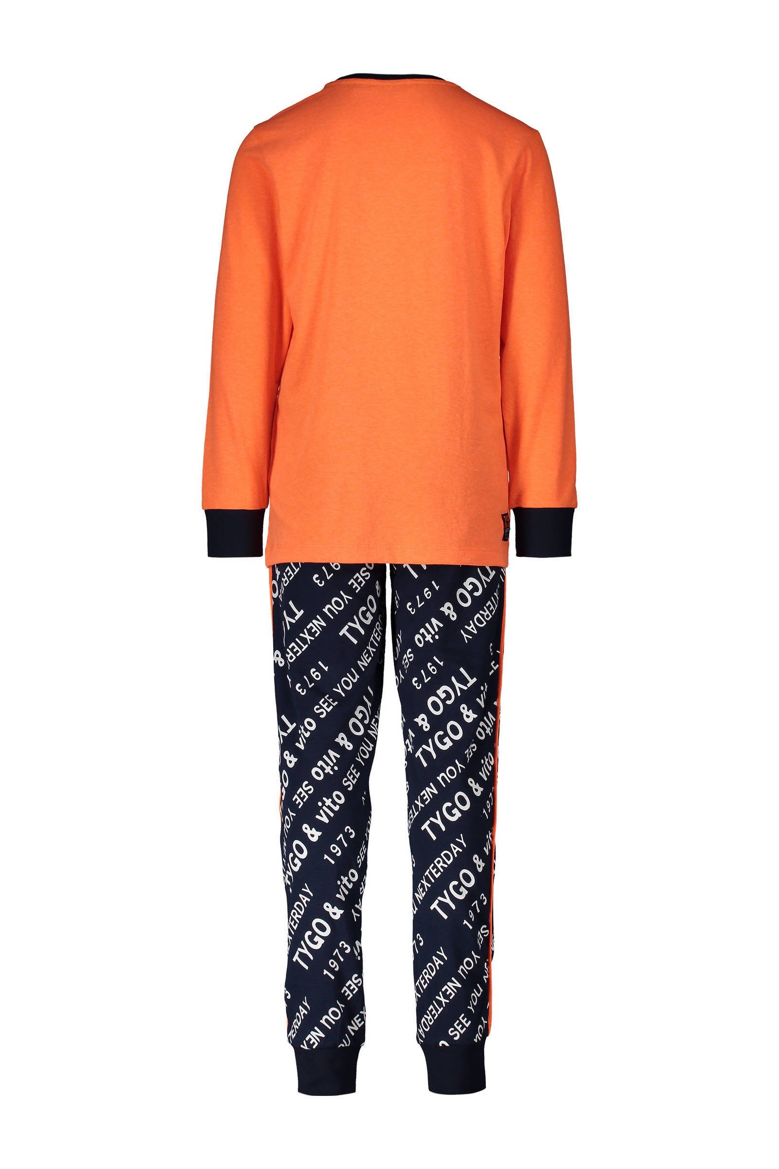 pyjama printopdruk oranje zwart