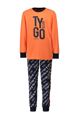 pyjama printopdruk oranje/zwart