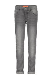 thumbnail: Grijze jongens TYGO & vito skinny jeans stonewashed van stretchdenim met regular waist, rits- en haaksluiting en effen