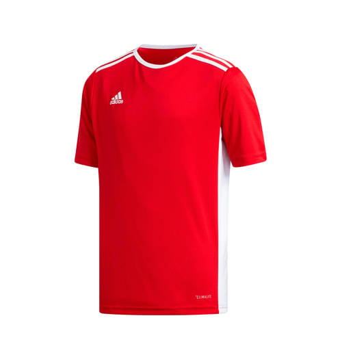 adidas Performance junior voetbalshirt rood Sport t-shirt Jongens/Meisjes Polyester Ronde hals