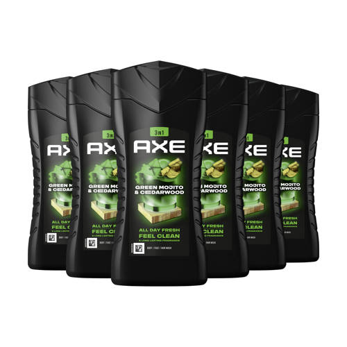 Axe Wild Green Mojito & Cedarwood 3-in-1 douchegel 6 x 250 ml