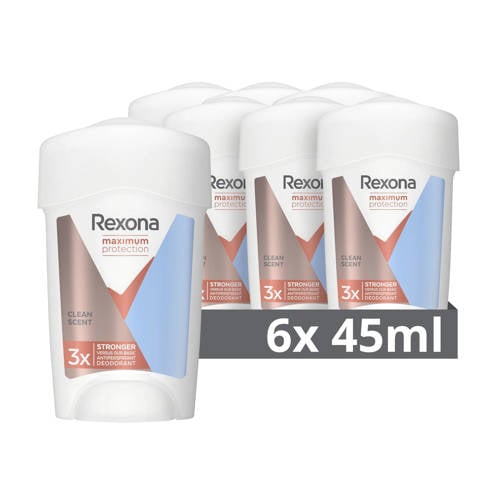 Rexona Women Maximum Protection Clean Scent anti-transpirant deodorant stick - 6 x 45 ml