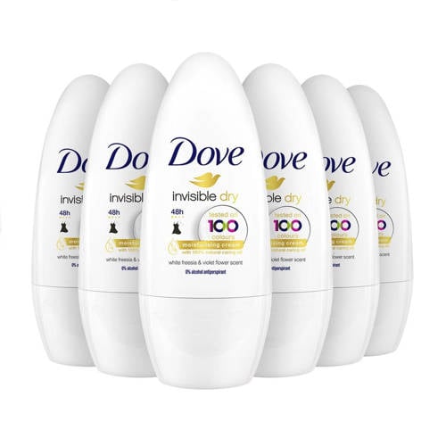 Dove Advanced Care Invisible Dry anti-transpirant deodorant roller - 6 x 50 ml