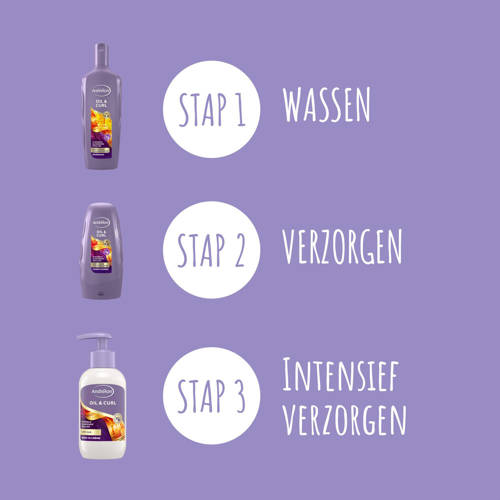 Andrélon Oil & Curl leave-in crème 6 x 200 ml Haarserum