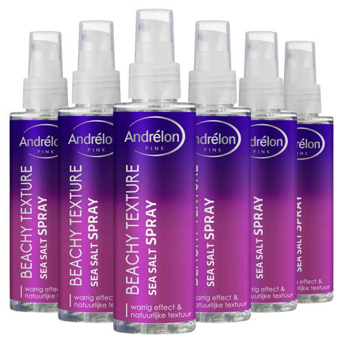 Andrélon Pink Beachy Texture sea salt spray 6 x 150 ml Haarspray