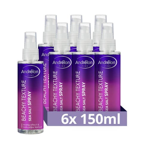 Andrélon Pink Beachy Texture sea salt spray - 6 x 150 ml Haarspray