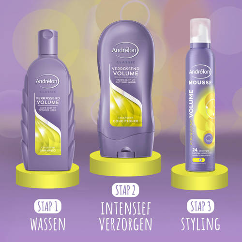 Andrélon Verrassend Volume mousse 6 x 200 ml Haarmousse