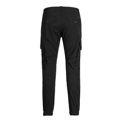 JACK & JONES JUNIOR cargobroek JJIPAUL zwart Jongens Stretchkatoen Effen - maat 158 afbeelding