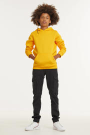 thumbnail: Zwarte jongens JACK & JONES JUNIOR cargobroek van stretchkatoen met slim fit, low waist en effen