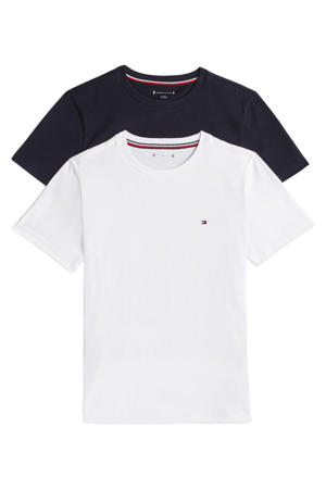 T-shirt - donkerblauw/wit (set van 2)