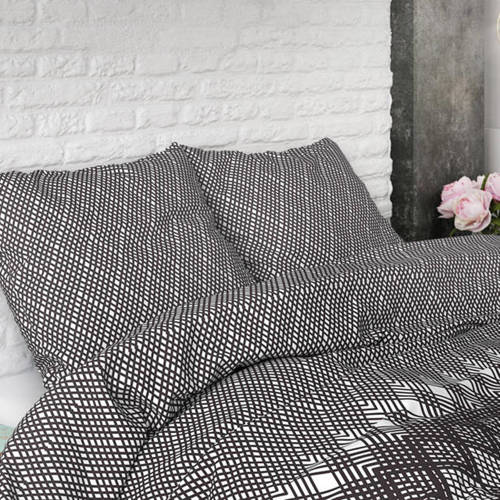 Sleeptime Polyester-katoen dekbedovertrek 1 persoons (140x220 cm) Zwart
