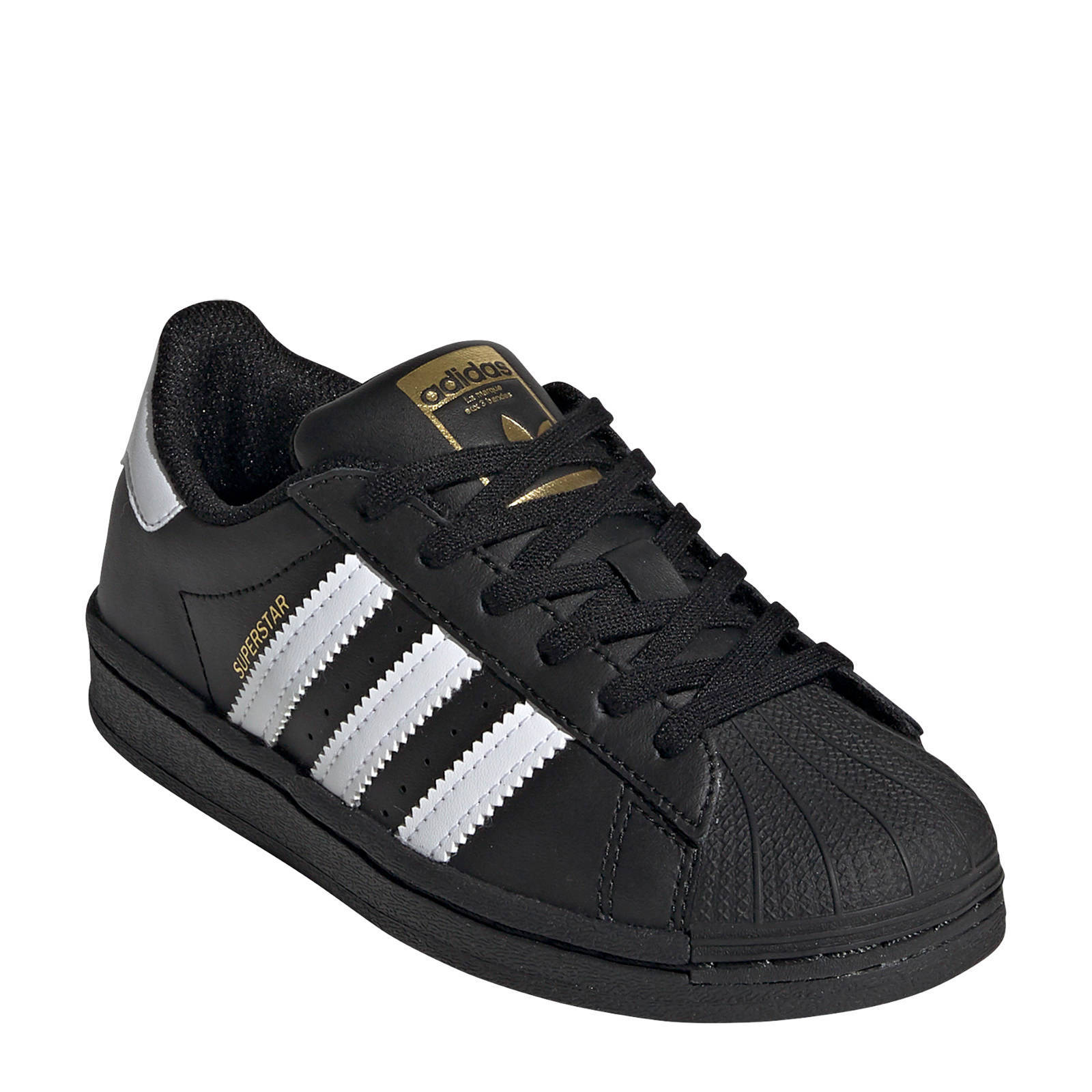 adidas Originals Superstar sneakers zwart wit kleertjes