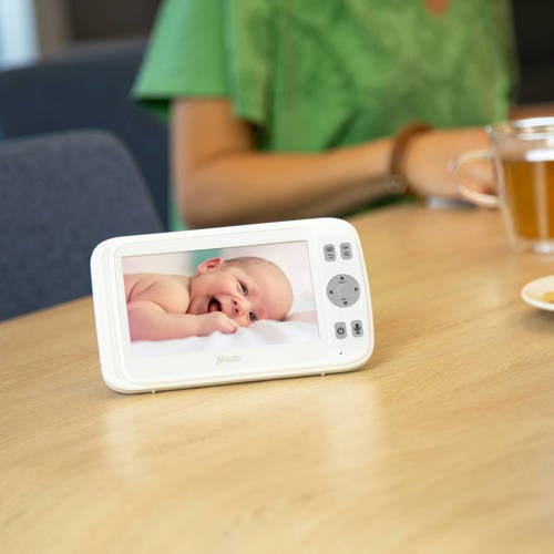 Alecto DBV-2700 LUX babyfoon met camera en 5' kleurenscherm wit