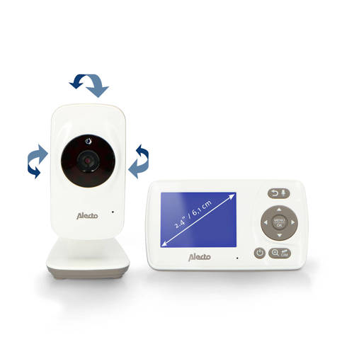 Alecto DVM-71 babyfoon met camera en 2.4' kleurenscherm wit taupe