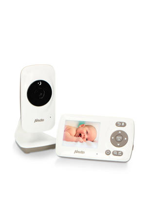 DVM-71 babyfoon met camera en 2.4" kleurenscherm, wit/taupe