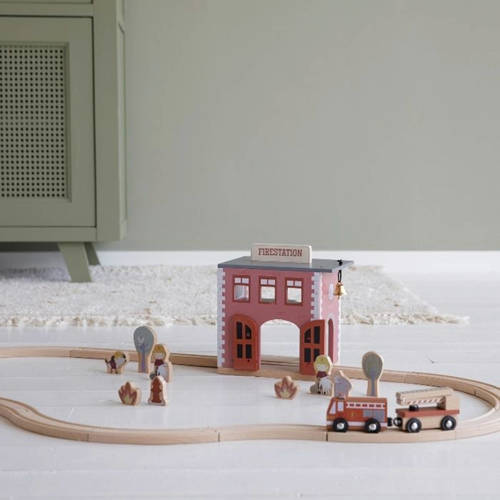 Little Dutch houten Brandweerkazerne Speelgoedtrein