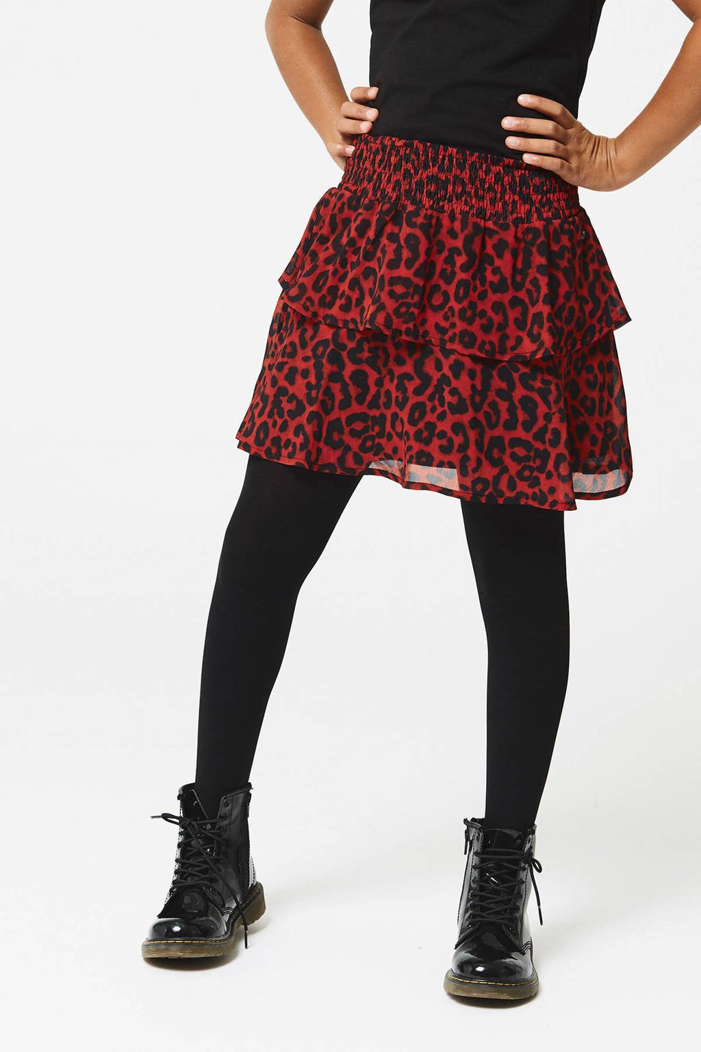 stikstof Autorisatie vitamine CoolCat Junior rok Ruby met panterprint rood/zwart | kleertjes.com