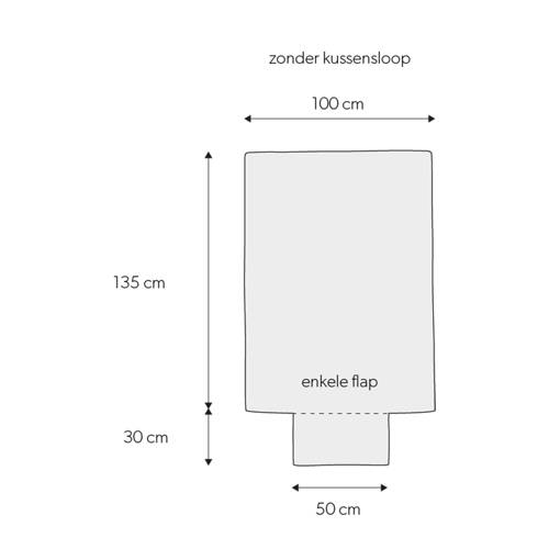Wehkamp Home katoenen dekbedovertrek baby (100x135 cm) Bruin Stip