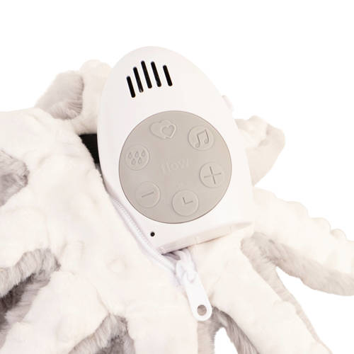 Flow Amsterdam hartslagknuffel olly octopus grijs knuffel 24 cm
