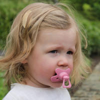 thumbnail: Difrax Natural Fopspeen - 12+ Maanden - Donkerblauw, Groen, Roze, Paars- 4 st.