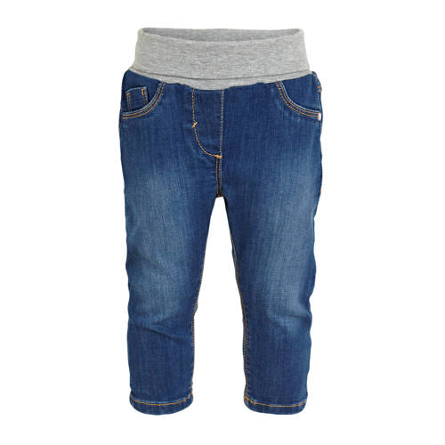 s.Oliver baby regular fit jeans blauw Meisjes Stretchdenim Effen