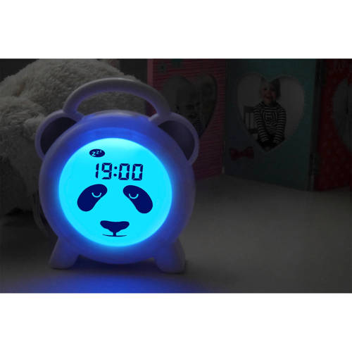 Alecto BC-100 Panda slaaptrainer nachtlampje en wekker Wit