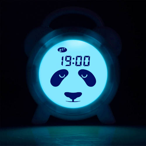 Alecto BC-100 Panda slaaptrainer nachtlampje en wekker Wit