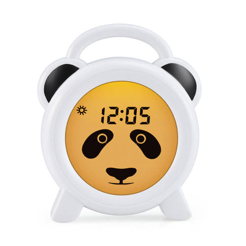 Alecto BC-100 Panda slaaptrainer, nachtlampje en wekker Wit