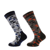 thumbnail: Sinner ski sokken  grijs/zwart/bruin/rood
