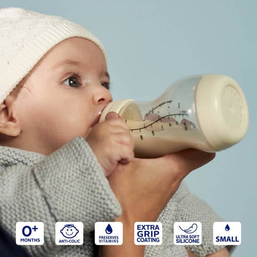 Difrax S-Babyfles Natural - 170 ml - Anti Koliek - Beige