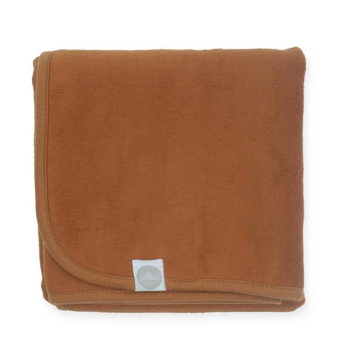 Jollein baby ledikant deken 100x150cm bruin Babydeken Effen