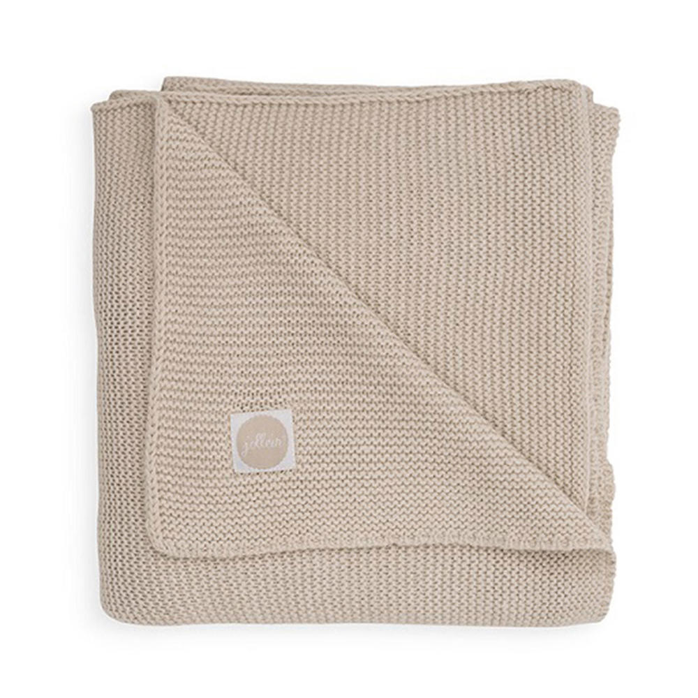Jollein baby wiegdeken 75x100cm Basic knit nougat