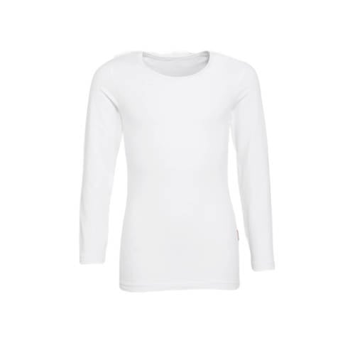 Claesen's longsleeve wit T-shirt Meisjes Stretchkatoen Ronde hals Effen