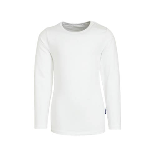 Claesen's longsleeve wit T-shirt Jongens Stretchkatoen Ronde hals Effen - 104/110