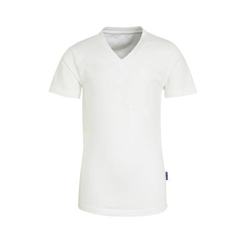 Claesen's T-shirt wit Jongens Stretchkatoen V-hals Effen - maat 164/170 afbeelding