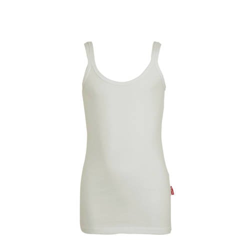 Claesen's singlet wit Hemd Meisjes Stretchkatoen Ronde hals Effen - maat 128/134 afbeelding