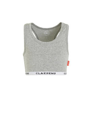 bh top grijs melange/wit