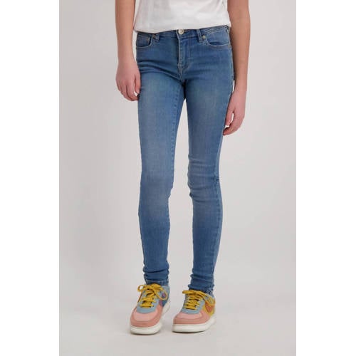 Cars skinny jeans Eliza stone used Blauw Meisjes Stretchdenim Effen