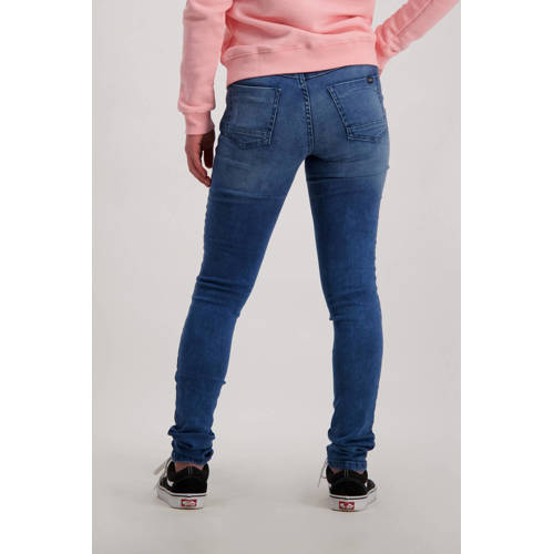 Cars skinny jeans Eliza dark used Blauw Meisjes Stretchdenim Effen