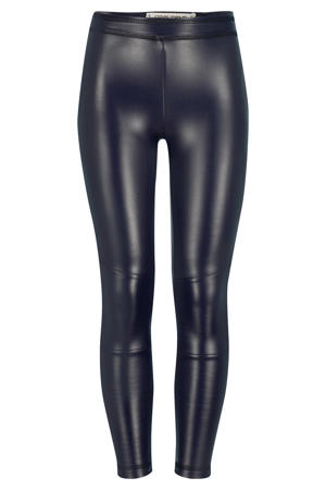 imitatieleren legging Paris donkerblauw