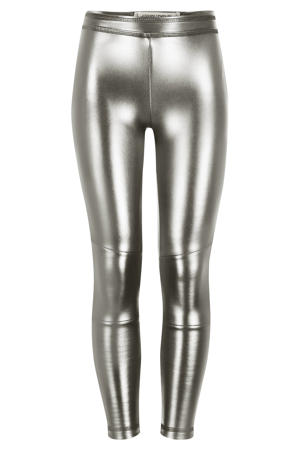imitatieleren legging Paris metalic zilver