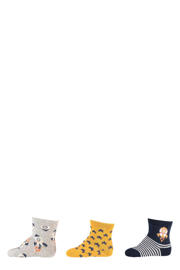 thumbnail: Apollo sokken - set van 6 beige/grijs/rood/geel/blauw