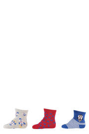 thumbnail: Apollo sokken - set van 6 beige/grijs/rood/geel/blauw
