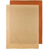 Meyco baby wieglaken - 75x100 cm Uni camel/warm sand (set van 2)