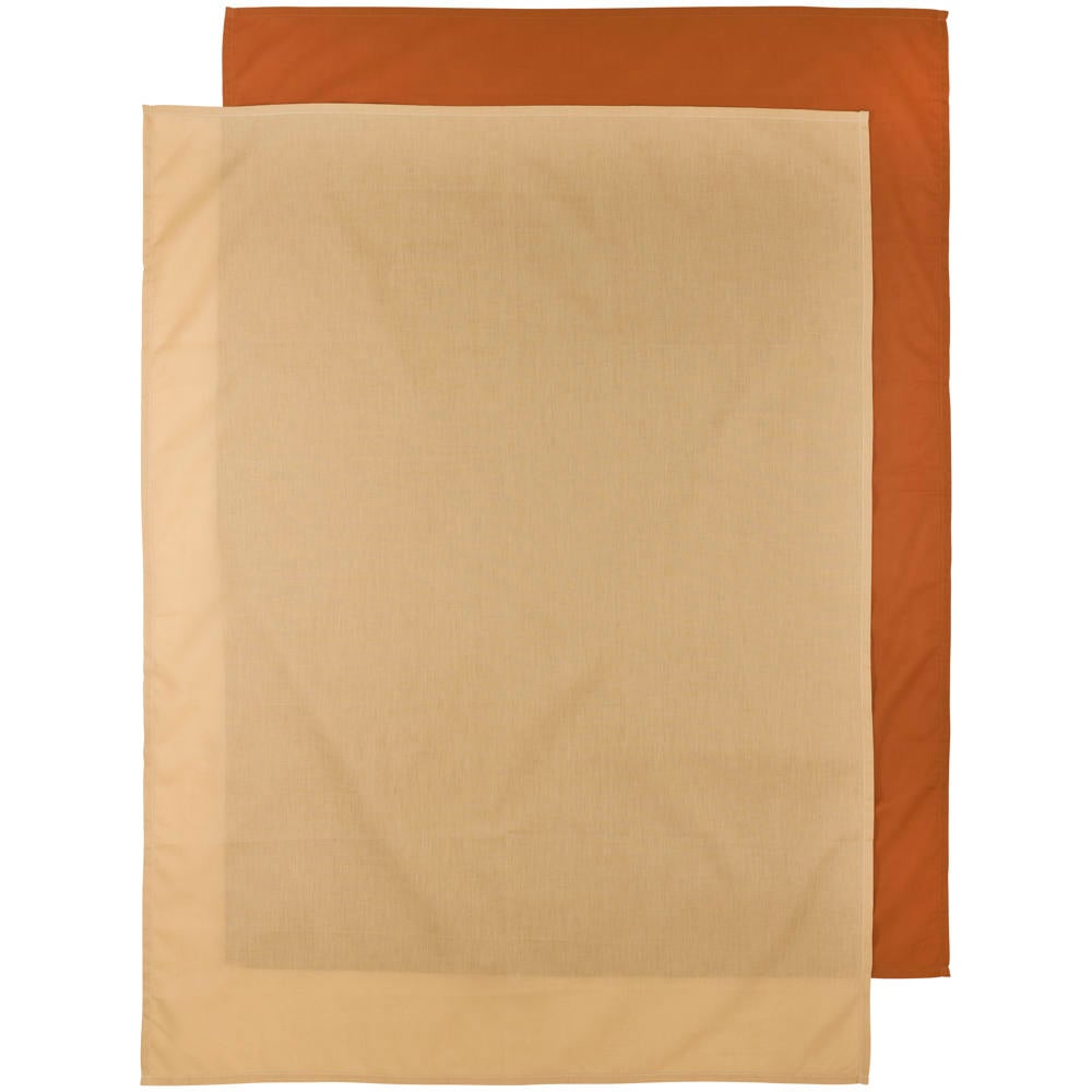 Meyco baby wieglaken - 75x100 cm Uni camel/warm sand (set van 2)
