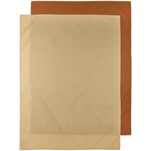 baby wieglaken - set van 2 75x100 cm Uni camel/warm sand