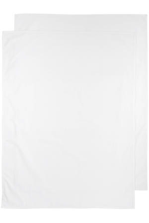 baby ledikantlaken - 100x150 cm Uni wit (set van 2)